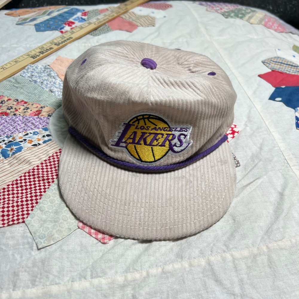 Melonwear Los Angeles Lakers Tan Corduroy Rope Snapback Hat NBA‎ Basketball Cap